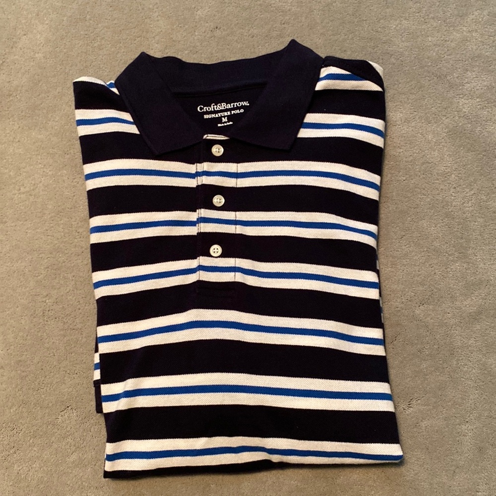 Croft & Barrow Men’s Signature Polo | Color: Navy | Size: Medium